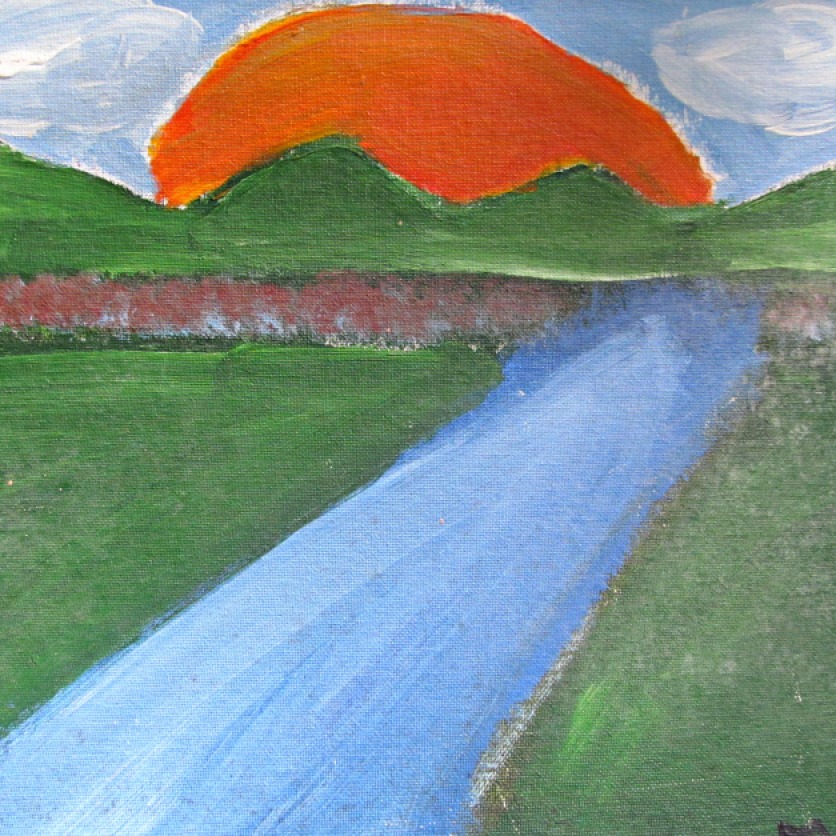 A painting Misha did in Elementary School of the Smoky Mountains