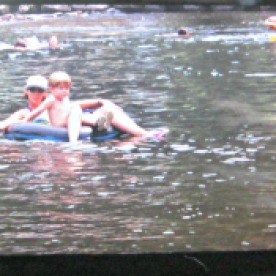 My son started tubing early in Gatlinburg